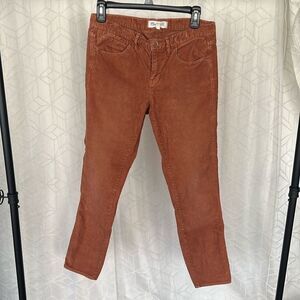 Madewell Corduroy Cotton Burnt Orange Brown Pants